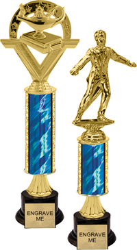 Gold Stem Riser Trophy on Round Synthetic Base [12 inch]
