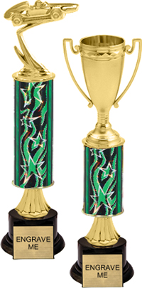 Gold Stem Riser Trophy on Round Synthetic Base [12 inch]