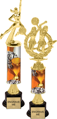 Gold Stem Riser Trophy on Round Synthetic Base [12 inch]