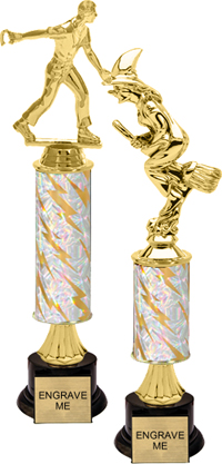Gold Stem Riser Trophy on Round Synthetic Base [12 inch]