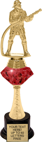 Ruby Red Diamond Riser Trophy on Synthetic Bases