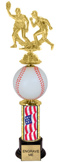 Spinning Squeezable Baseball Riser Trophy [13 inch]
