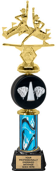 Spinning Squeezable Cheer Riser Trophy [13 inch]