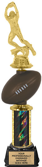 Spinning Squeezable Football Riser Trophy [13 inch]