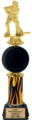 Spinning Squeezable Hockey Riser Trophy [13 inch]