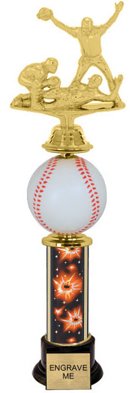 Spinning Squeezable Baseball Riser Trophy [15 inch]