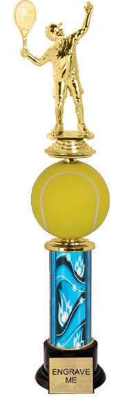 Spinning Squeezable Tennis Ball Riser Trophy [15 inch]