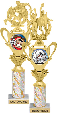 1/2 Cup Insert Riser Trophy on Marble Base [14 inch]
