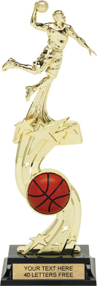 Basketball All-Star Sport Ball Riser Trophy [12 inch] Male