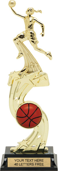 Basketball All-Star Sport Ball Riser Trophy [12 inch] Female