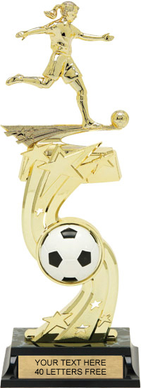 Soccer All-Star Sport Ball Riser Trophy [12 inch] Female