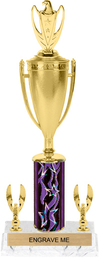 Trophy with Cup & 2 Trims [15 inch]