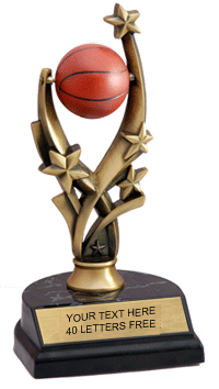 Basketball Spinning Resin Ball Trophy [7 inch]