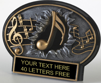 Music Burst Thru Ovals - Male [7.25 x 5.25 inch] large