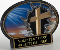 Religion Burst Thru Ovals - Male [7.25 x 5.25 inch] large