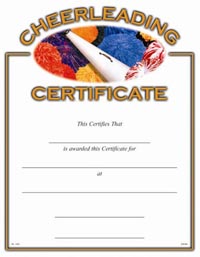 Sport Certificates: Cheer [8.5 x 11 inch]
