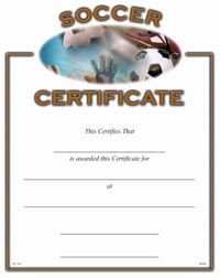 Sport Certificates: Soccer [8.5 x 11 inch]