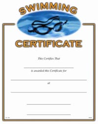 Sport Certificates: Swim [8.5 x 11 inch]