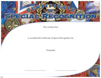 Full Color Certificates: Special Recognition [11 x 8.5 inch]