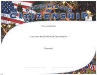 Full Color Certificates: Citizenship [11 x 8.5 inch]