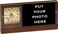 Acrylic Front Photo Frame Desk Clock [10 x 5 inch]