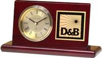Rosewood Stained Piano Finish Clock [9.75 x 5 inch]