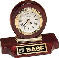 Rosewood Stained Piano-Finish Clock [6  x 4.825 inch]