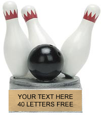 Bowling Painted Resin Theme Trophy [4 inch]