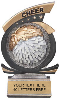 Cheer Five Star Resin Trophy [7 inch]
