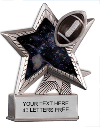 Football Motion Star Resin Trophy [6 inch] large
