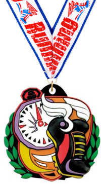 Track Colorflex Jr. Rubber Medal [2.25 inch]