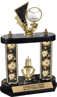 Spinning Baseball Two-Post Trophy [12 inch]