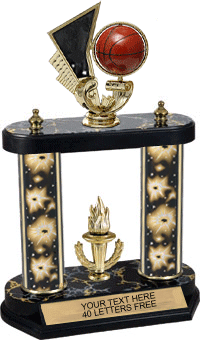 Spinning Basketball Two-Post Trophy [12 inch]