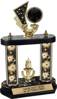 Spinning Bowling Two-Post Trophy [12 inch]
