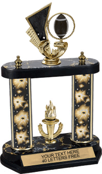 Spinning Football Two-Post Trophy [12 inch]