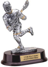 LaCrosse Left Pewter Finish Resin Trophy - Male [7.5 inch]