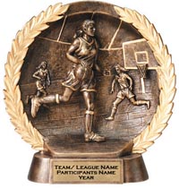 Basketball Super Dimensional Resin Trophy -Female  [6 inch] small