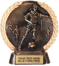 Soccer Super Dimensional Resin Trophy - Female [6 inch] small