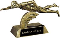 Swimming Resin Trophy - Male [5.5 x 8.5 inch]