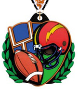 Football Colorflex Jr. Rubber Medal [2.25 inch]
