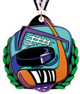 Hockey Colorflex Jr. Rubber Medal [2.25 inch]