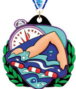 2.25 inch Swimming Colorflex Jr. Rubber Medal