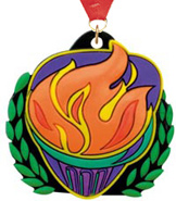2.25 inch Victory (Torch) Colorflex Jr. Rubber Medal