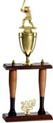 20 inch Two Baseball Bat Column Trophy