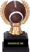 Football 3D Wreath Sport Ball Resin Trophy [6 inch]