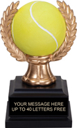 Tennis 3D Wreath Sport Ball Resin Trophy [6 inch]