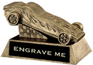 Pinewood Derby Resin Theme Trophy [4 inch]