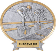 Swimming Sport Legend Ovals - Male [8 x 8.5 inch] large
