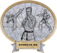 Martial Arts Sport Legend Ovals - Male [8 x 8.5 inch] large