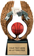 Basketball Winged Sport Resin Trophy